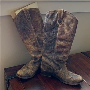 Distressed Frye boots